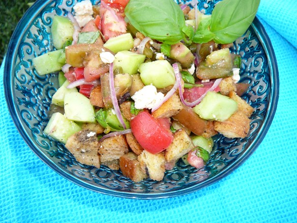 panzenella italian bread salad 2