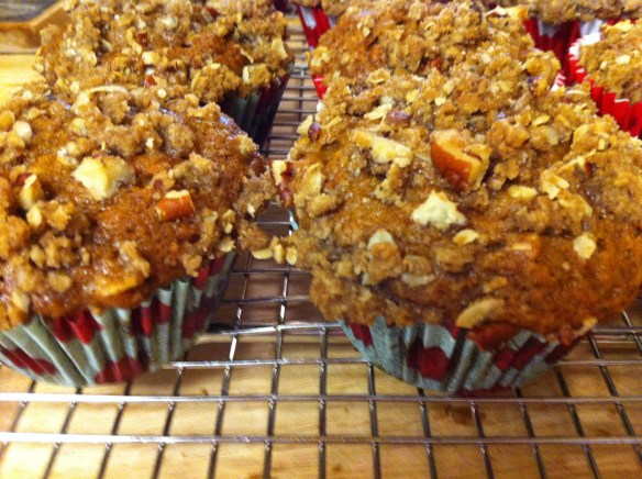 Pumpkin Spice Muffins with Pecan Streusel Topping