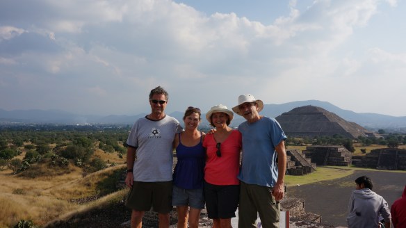 As far as we could go on the Temple of the Moon - with the Temple of the Sun behind us