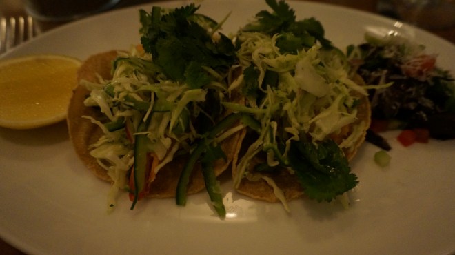 Shrimp Tacos I'm afraid my photography skills are far surpassed by my eating skills (in this photo at least!)