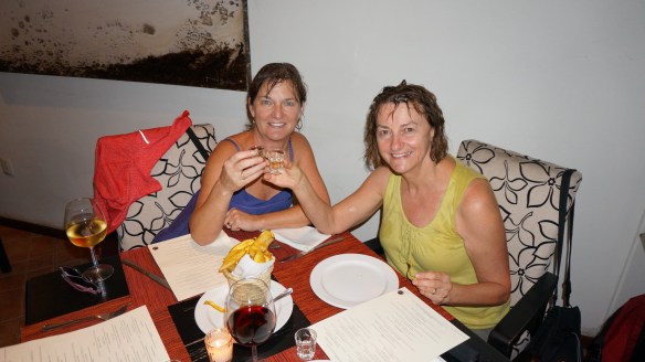 Yes, drowned rats - they no sooner seated us than we had shots of mescal in front of us ….. I don't think we look THAT bad ….