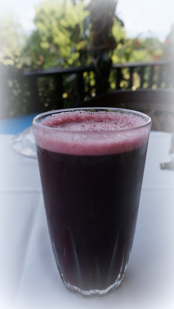 Famous for their fruit water, this zarzamora fresco (blackberry) was so refreshing.