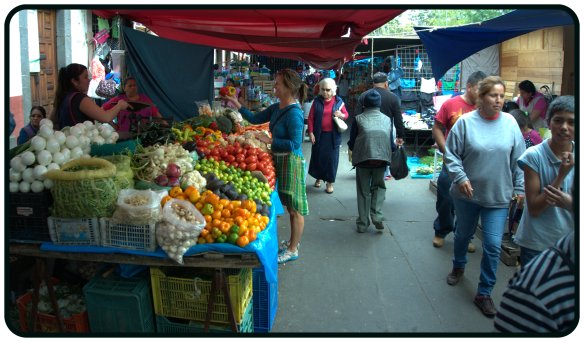 It's pretty hard to only buy as much as you need at the mercado - all the produce is so fresh and inviting.  Love having a kitchen to use.