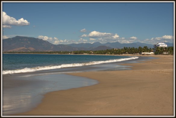 Miles of white sandy beach at Playa Blanca.