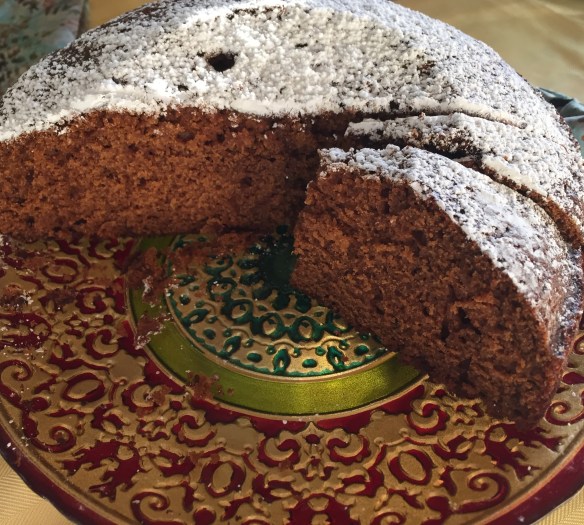 Made for Auntie Brigette's 88's birthday dinner, this moist delicious ginger cake was delicious - thanks Vivi!