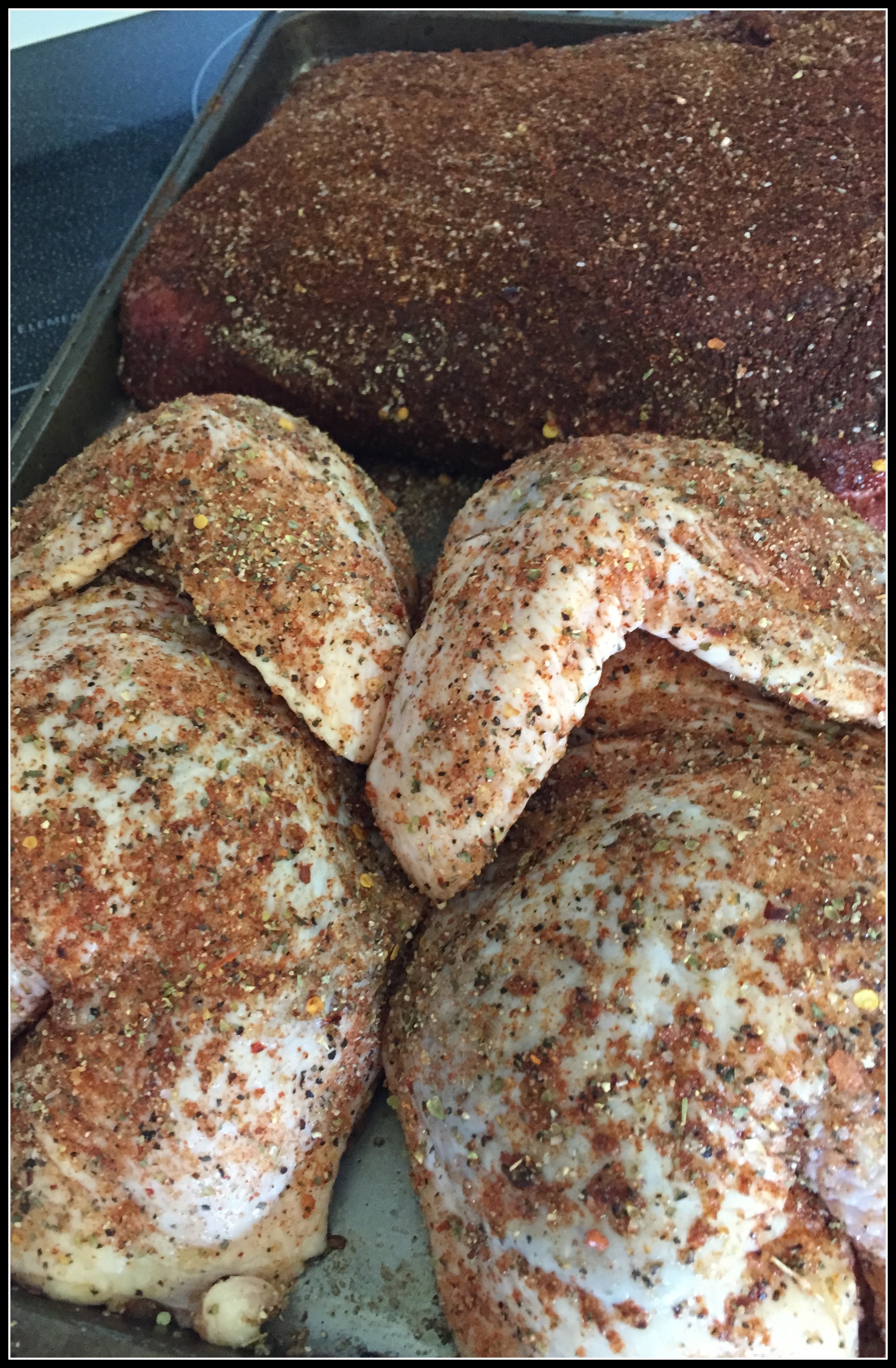 Smoker ready pork and chicken