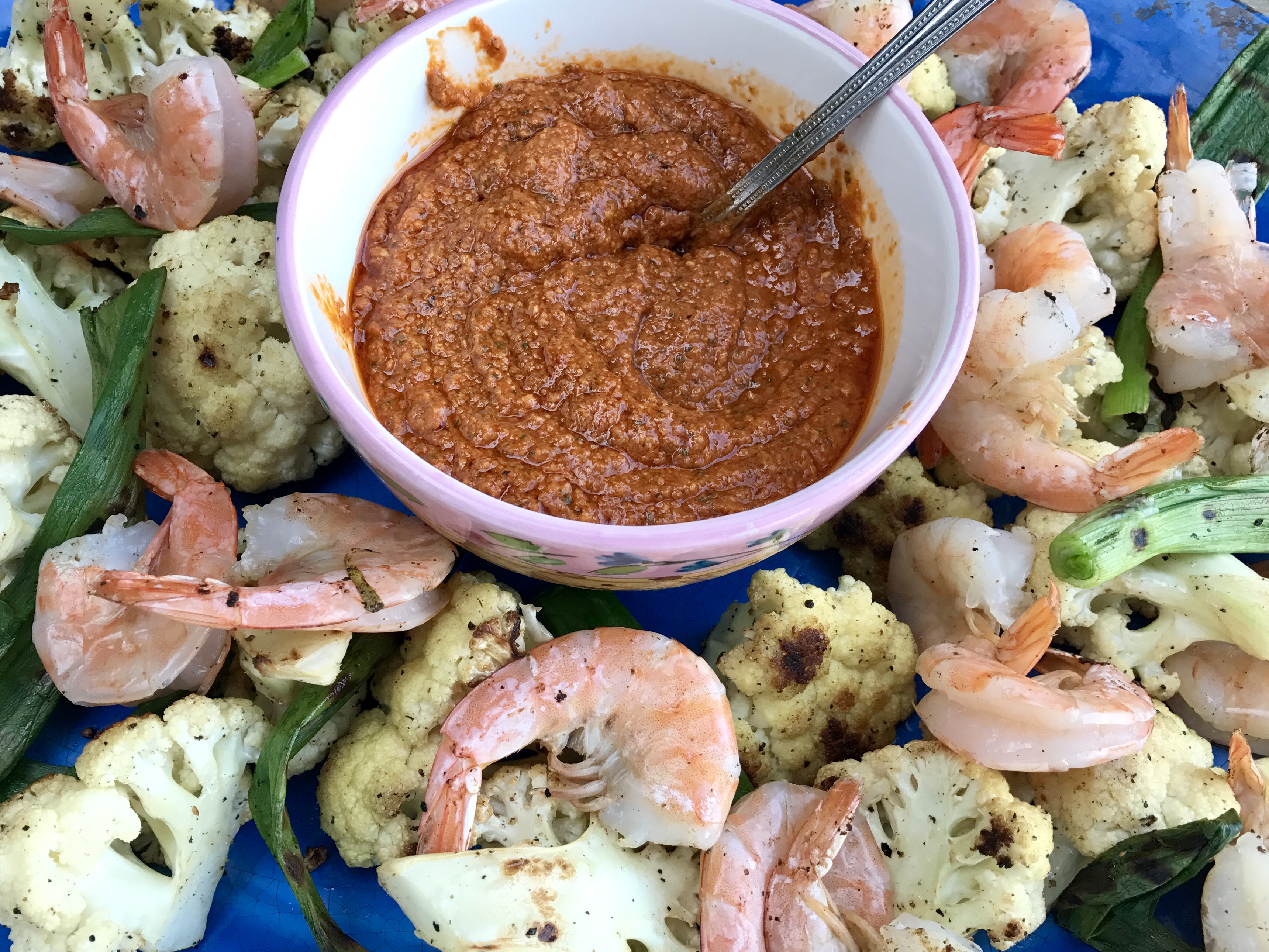Cauliflower &amp; Shrimp with Romescu