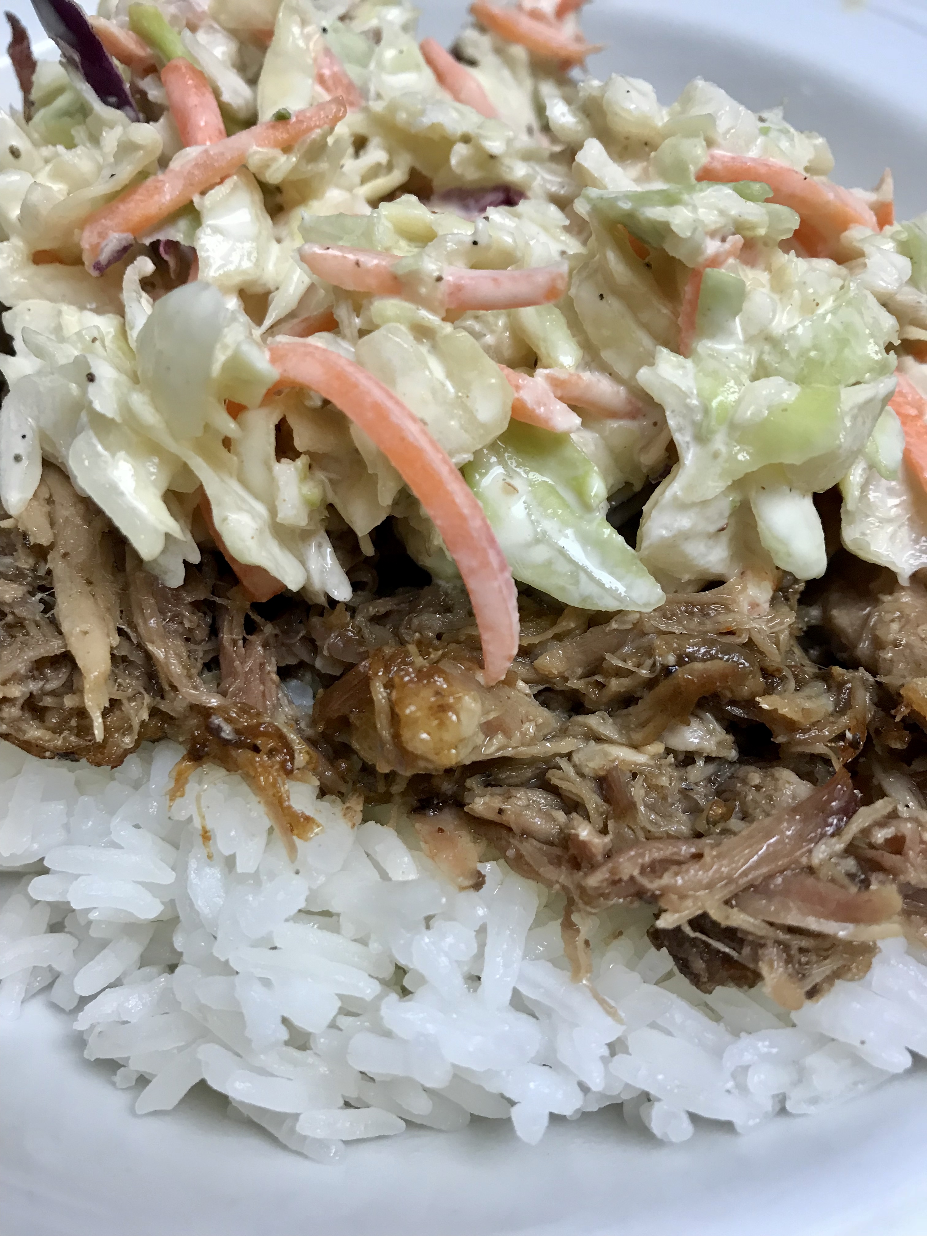 Pulled pork rice bowl