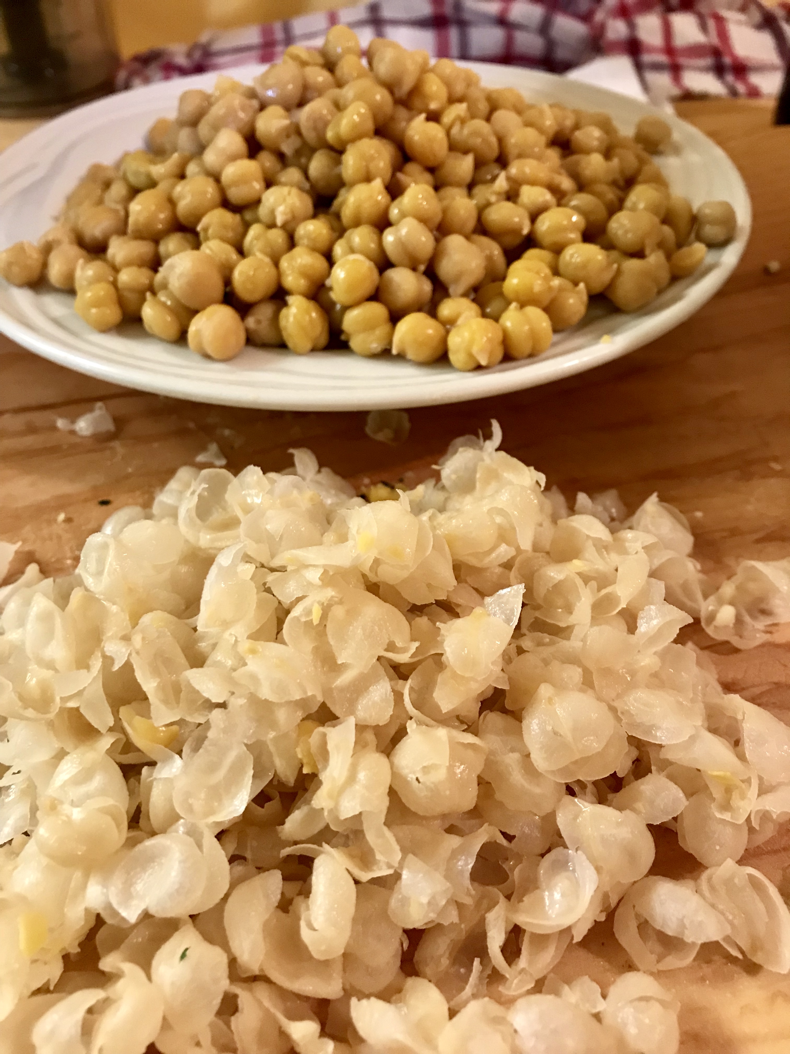 peeled chickpeas